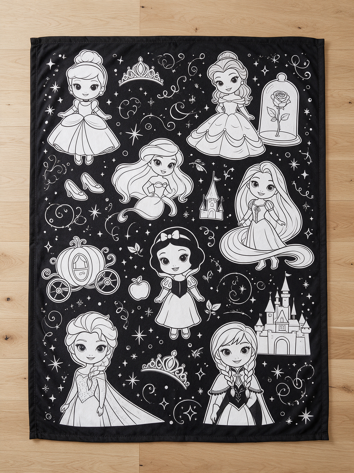 Magical Coloring Blanket – Enchanted Character Collection