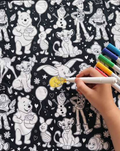 Magical Coloring Blanket – Enchanted Character Collection
