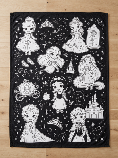 Magical Coloring Blanket – Enchanted Character Collection